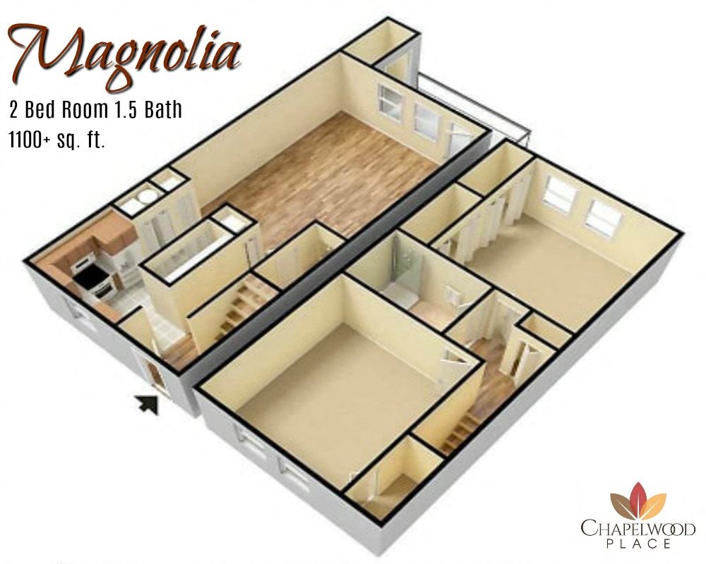 Floor Plans of Chapelwood Apartments in Henderson, KY
